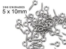 Pitones de Metal Color Niquel 5x10